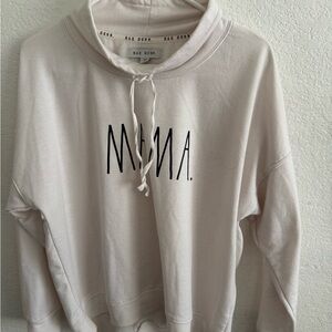 Rae Dunn Cream Hoodie with Mama Print